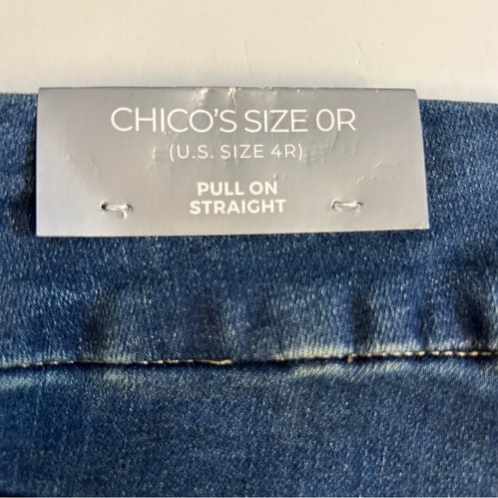 Chico’s Denim Pull-On‎ Straight Leg Jeans Jeggings Size 4R Chico’s Size 0R - Picture 7 of 8